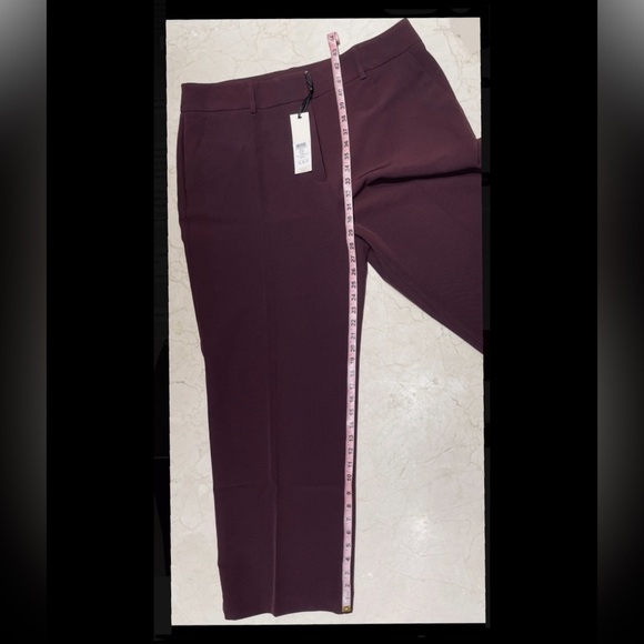 Love & Roses Petite Wide Leg Trousers (BNWT) — Burgundy (14P) - Picture 4 of 5
